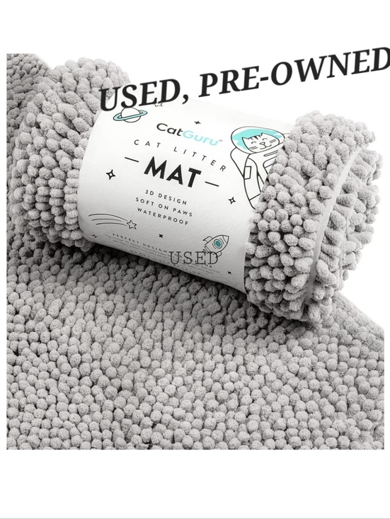 Cat Guru Other - CatGuru Cat Litter Mat Rug in Light Gray ~ 100% Polyester Soft Machine Washable
